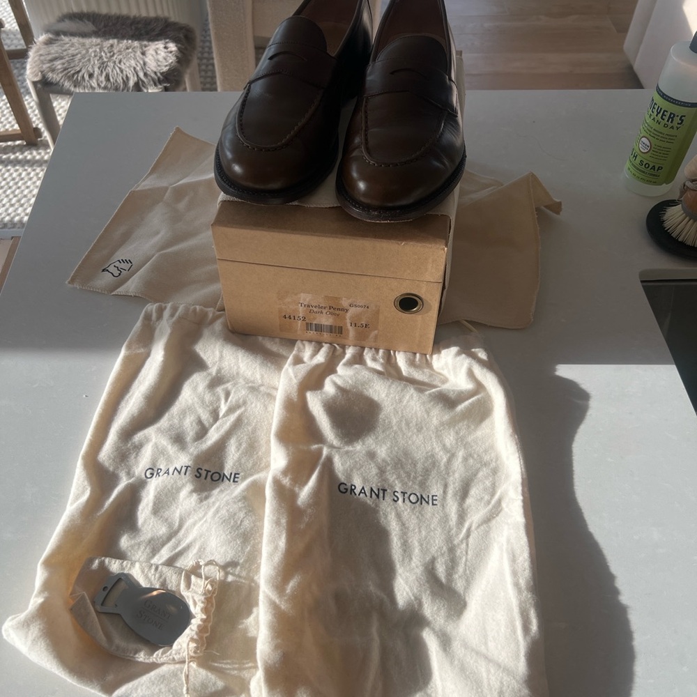 Grant Stone Traveler Penny Dark Olive Chromexcel 11.5E - Picture 8 of 11